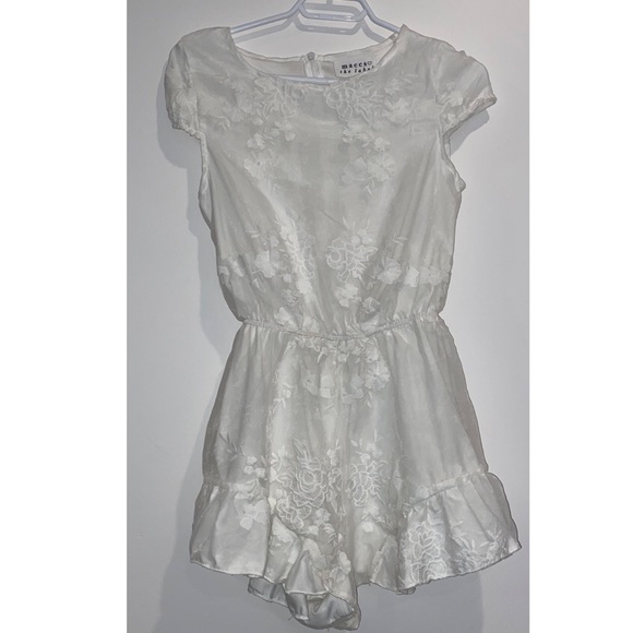 White Lace Embroidered Jumpsuit - Picture 5 of 5